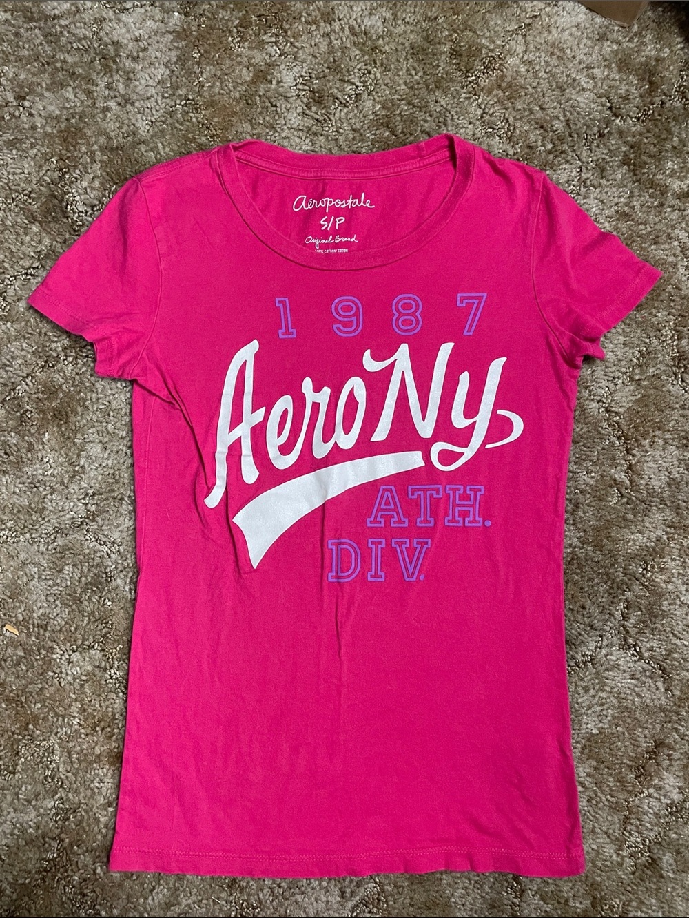 Aeropostale Y2K 2000s Style Fitted T shirt Size Small